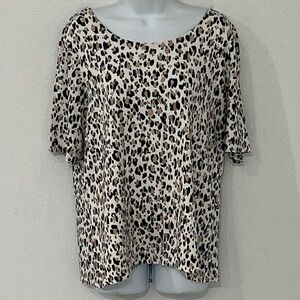Chico’s Leopard Print Top Size Chico’s 2